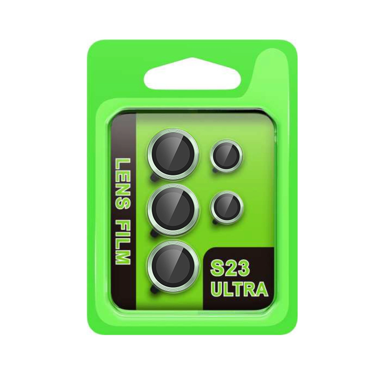 Evimdeyokyok Samsung Galaxy S23 Ultra Raze Metal Kamera Lens - Yeşil