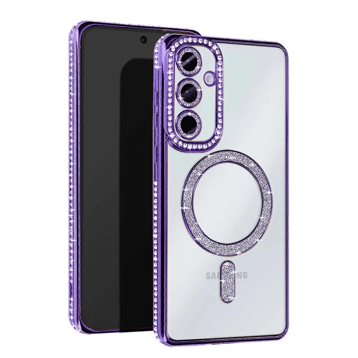 Evimdeyokyok Samsung Galaxy S24 Fe Joke Simli Magneticsafe Kılıf - Derin Mor