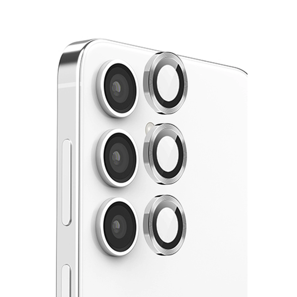 Evimdeyokyok Samsung Galaxy S24 Fe Raze Metal Kamera Lens - Gri