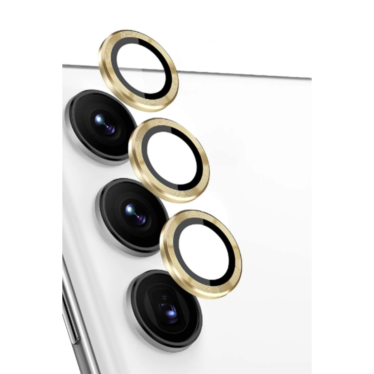 Evimdeyokyok Samsung Galaxy S24 Fe Raze Metal Kamera Lens - Sarı