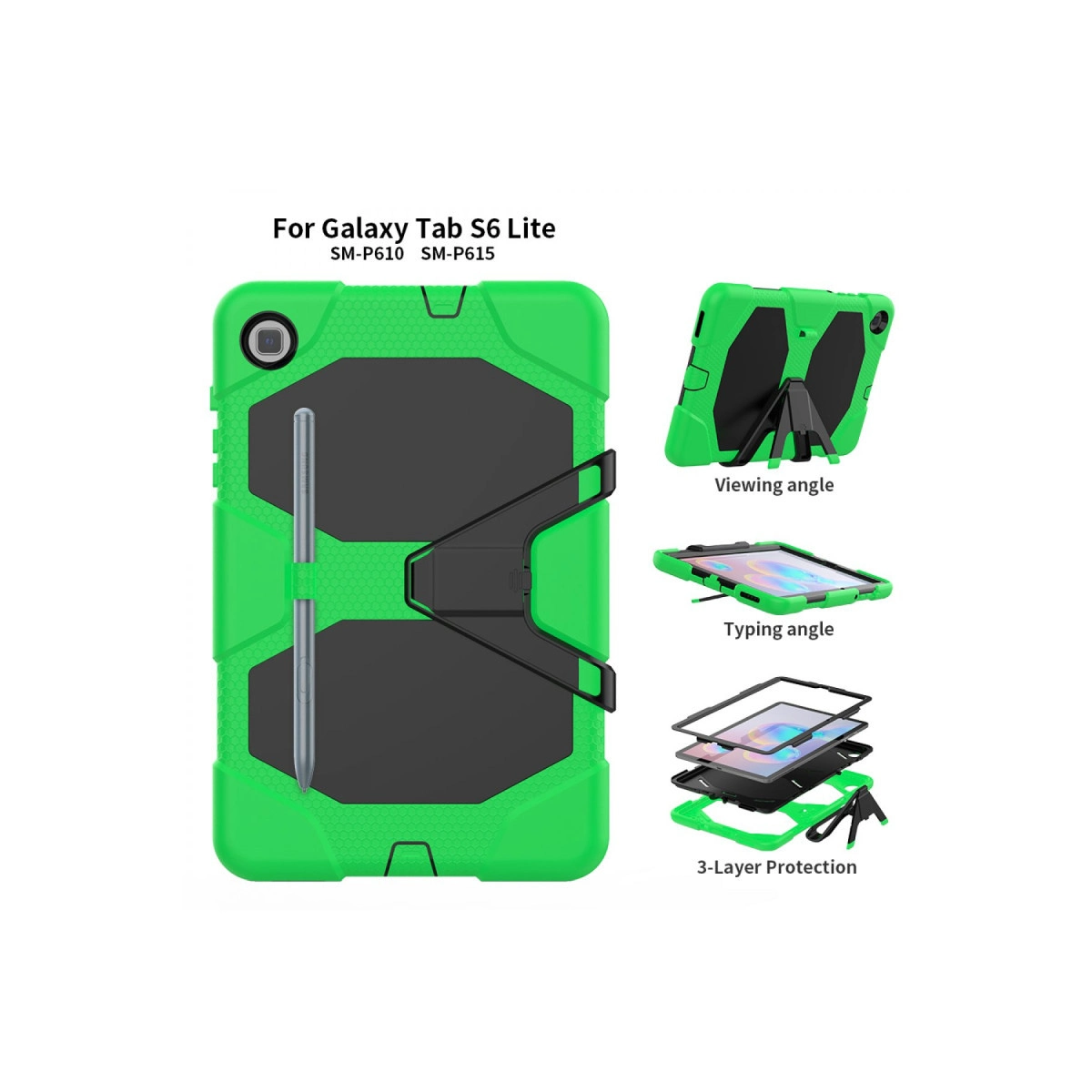 Evimdeyokyok Samsung Galaxy T500 Tab A7 10.4 Kılıf Griffin Tablet Kapak - Yeşil