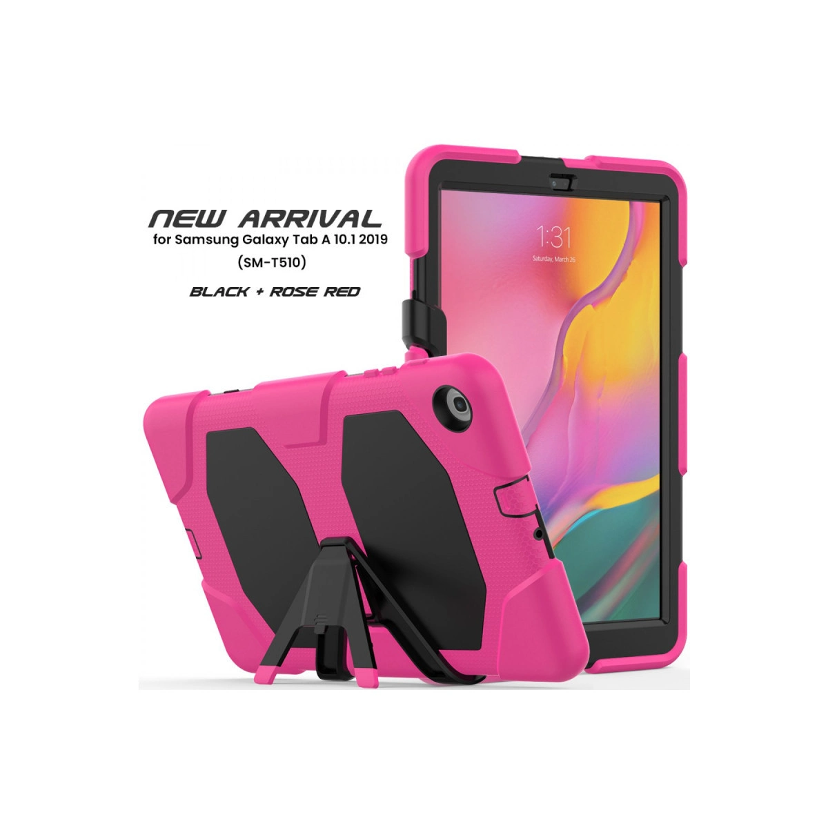Evimdeyokyok Samsung Galaxy T510 Tab A 10.1 Kılıf Griffin Tablet Kapak - Pembe