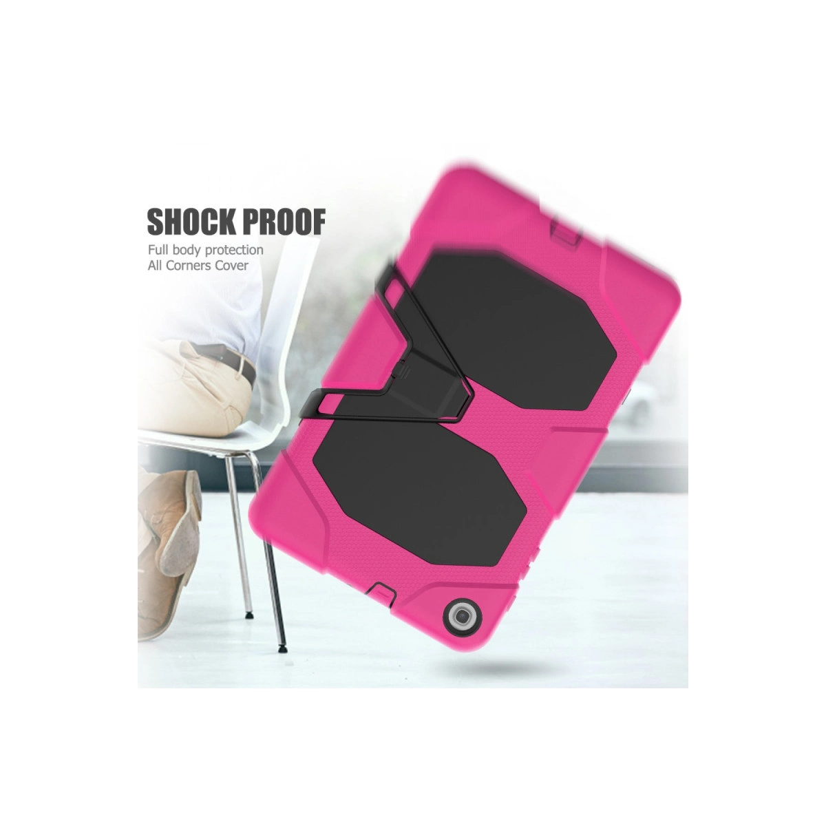 Evimdeyokyok Samsung Galaxy T510 Tab A 10.1 Kılıf Griffin Tablet Kapak - Pembe