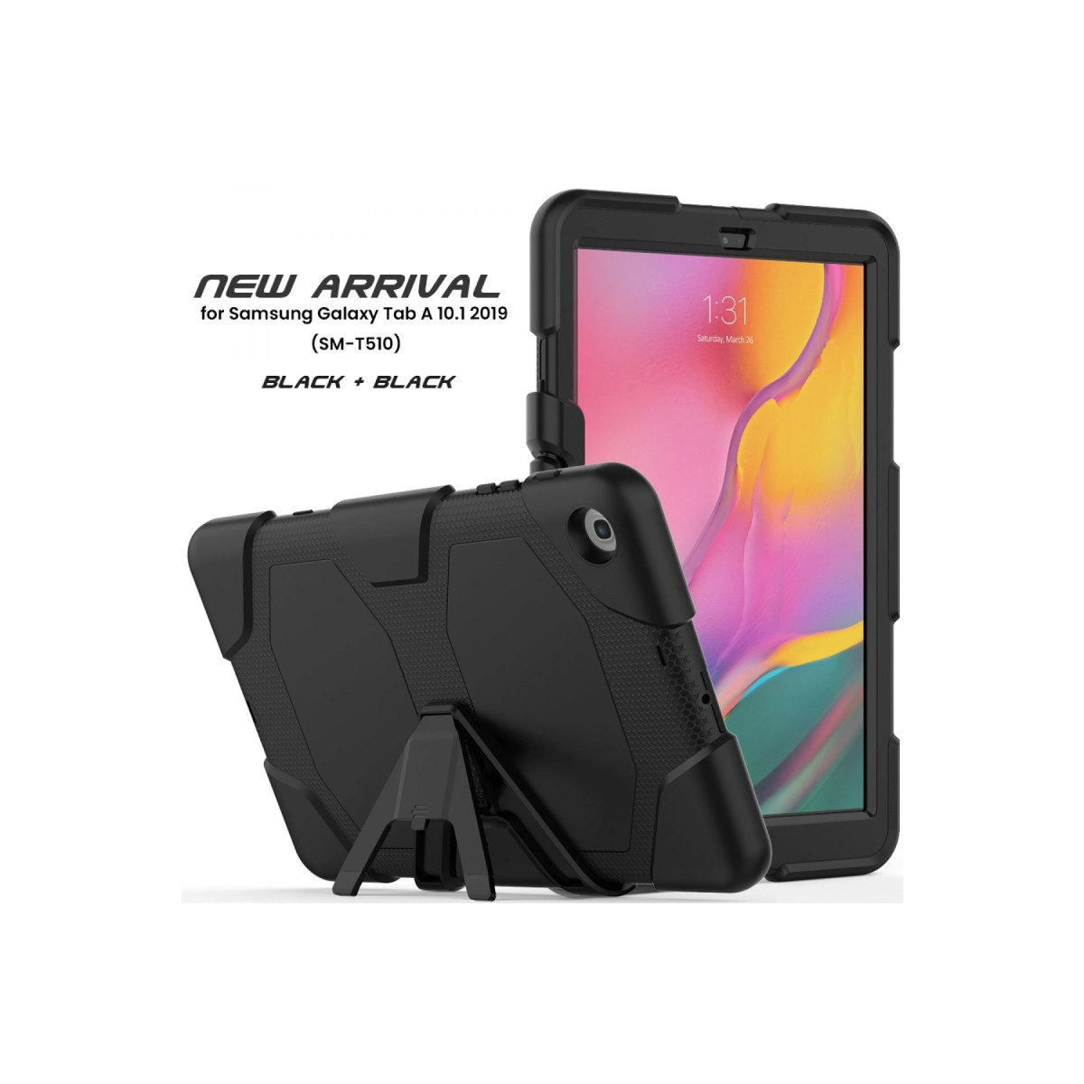 Evimdeyokyok Samsung Galaxy T510 Tab A 10.1 Kılıf Griffin Tablet Kapak - Siyah