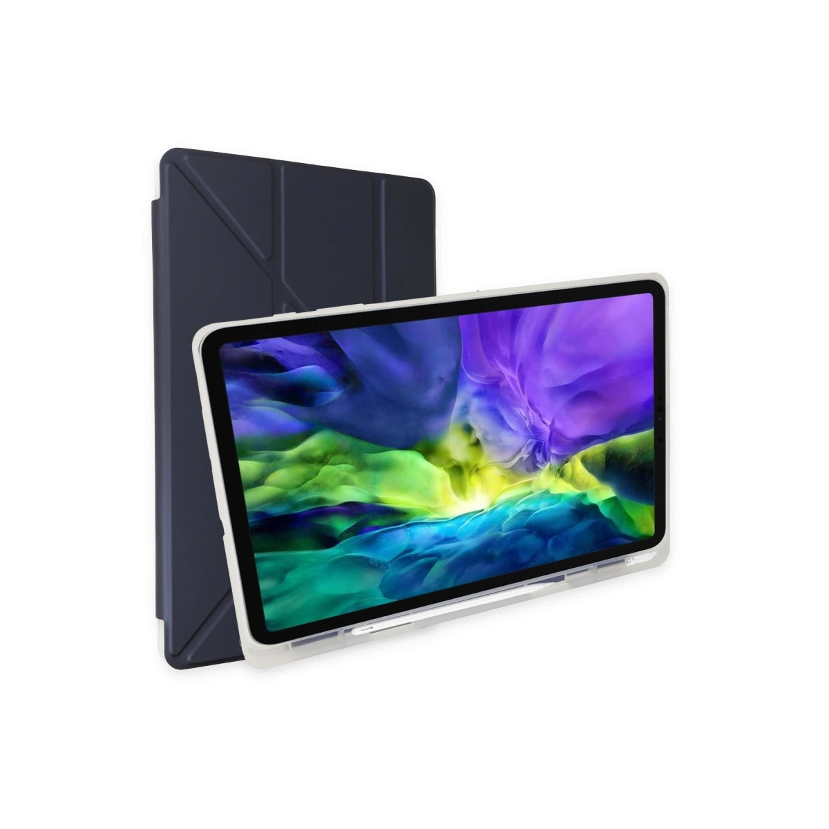 Evimdeyokyok Samsung Galaxy T870 Tab S7 11 Kılıf Kalemlikli Mars Tablet Kılıfı - Lacivert