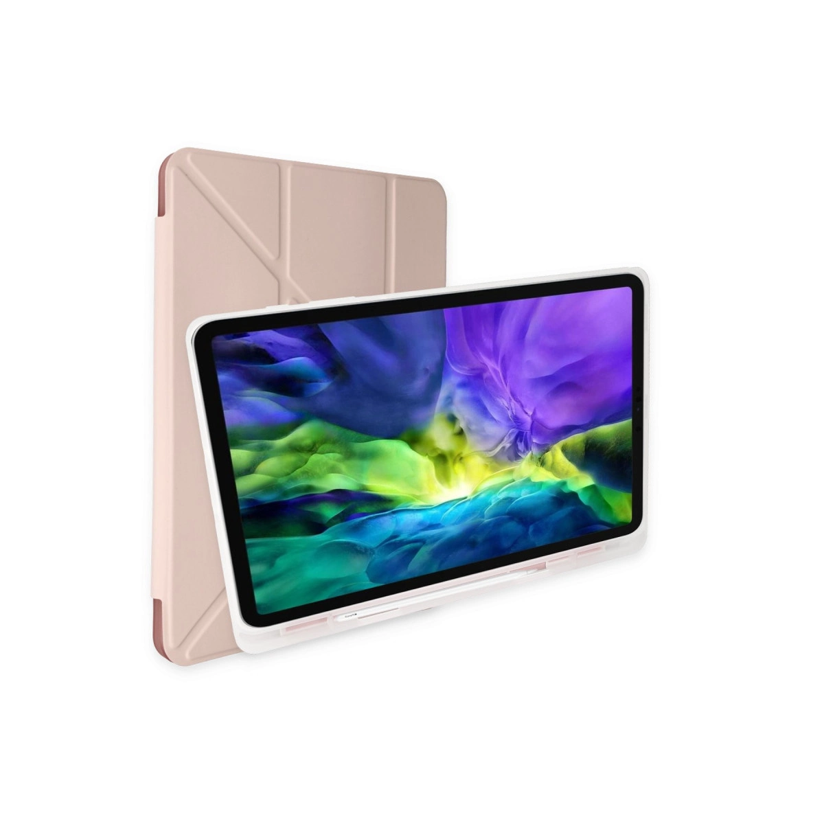 Evimdeyokyok Samsung Galaxy T870 Tab S7 11 Kılıf Kalemlikli Mars Tablet Kılıfı - Rose Gold