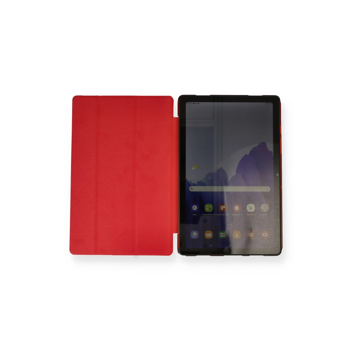 Evimdeyokyok Samsung Galaxy T970 Tab S7 Plus 12.4 Kılıf Tablet Smart Kılıf - Kırmızı