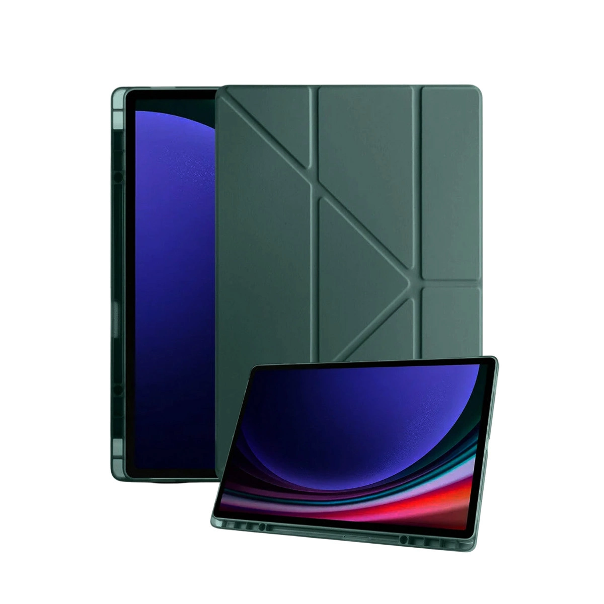 Evimdeyokyok Samsung Galaxy Tab A11 Kalemlikli Mars Tablet Kılıfı - Koyu Yeşil
