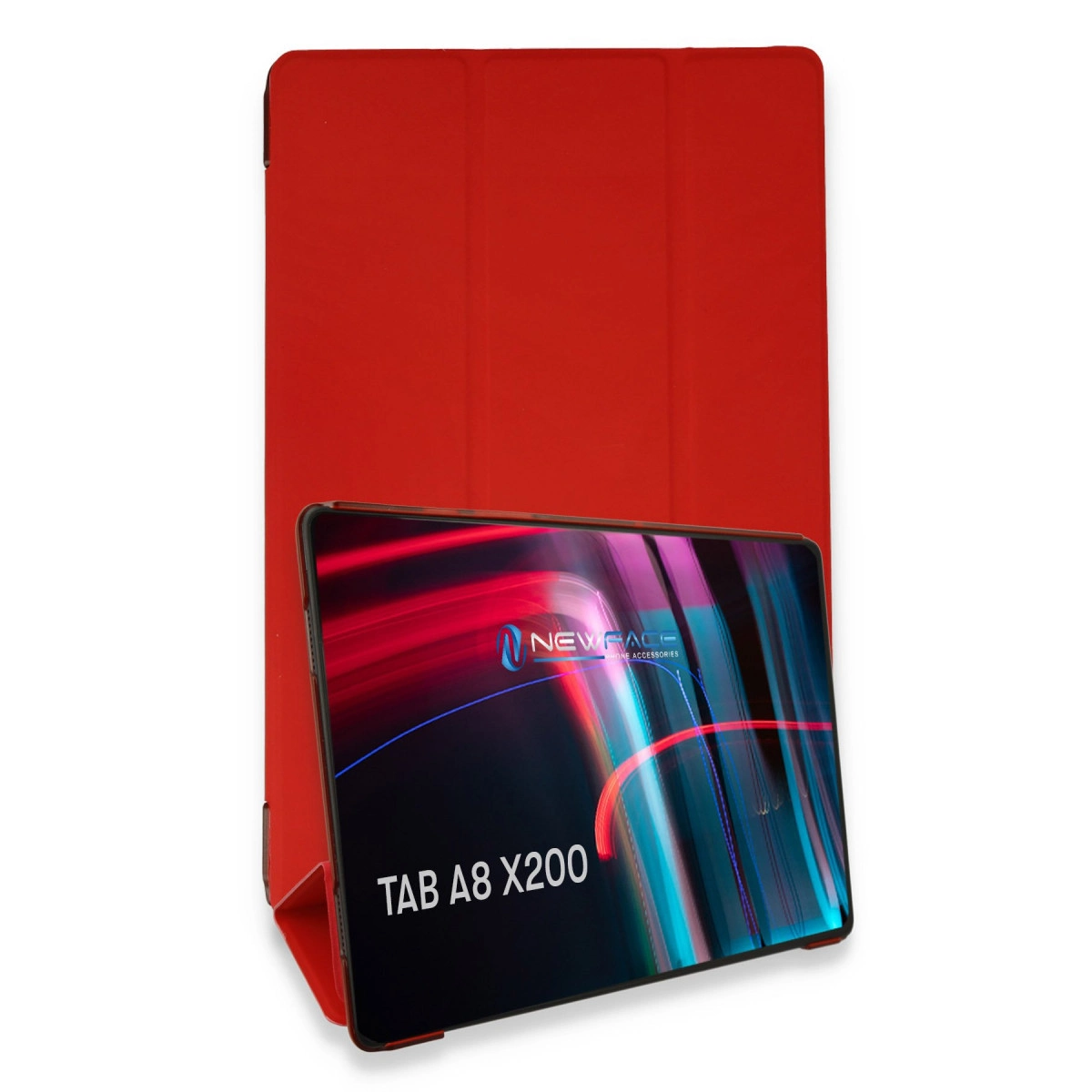 Evimdeyokyok Samsung Galaxy X200 Tab A8 10.5 Kılıf Tablet Smart Kılıf - Kırmızı