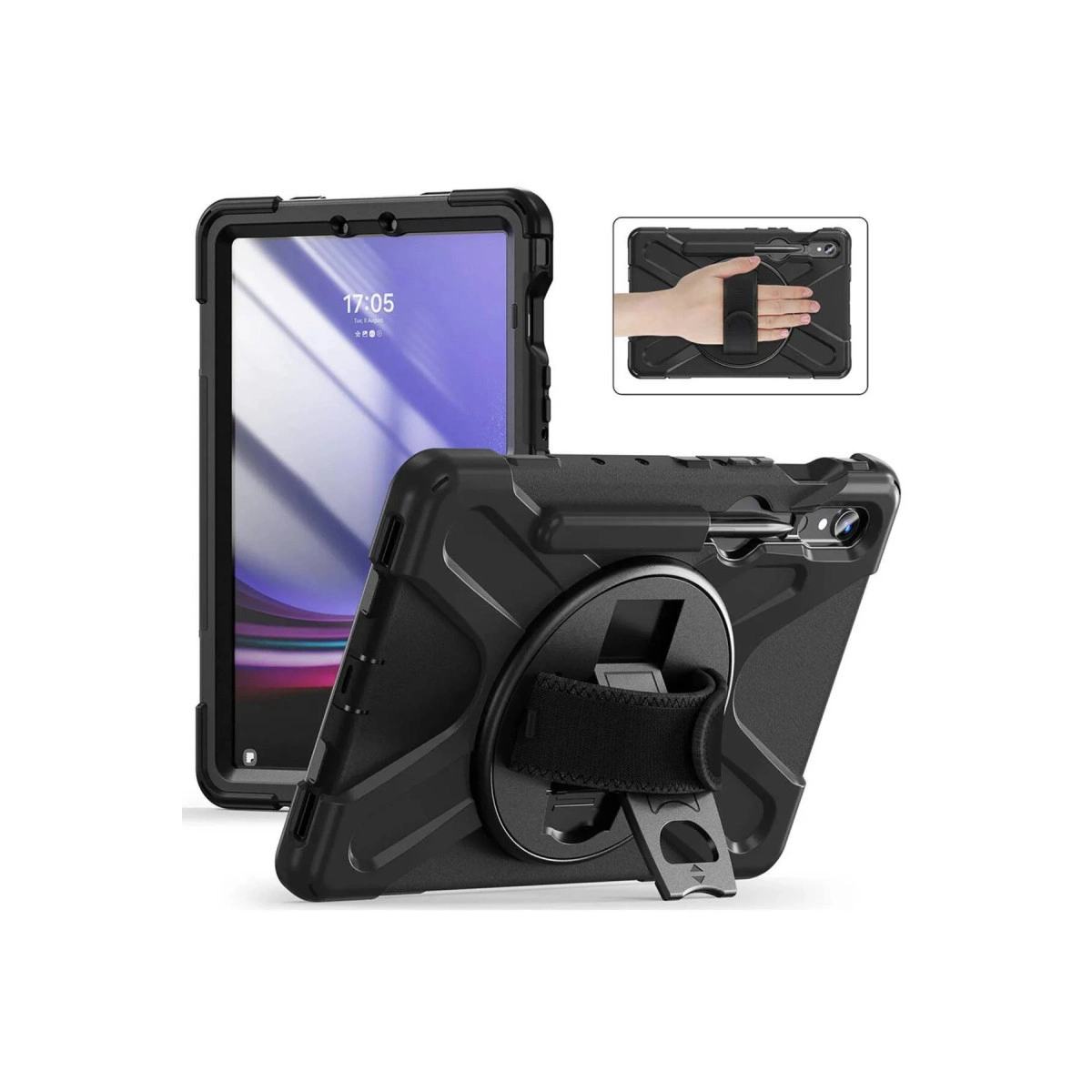 Evimdeyokyok Samsung Galaxy X510 Tab S9 Fe 11 Kılıf Amazing Tablet Kapak - Siyah