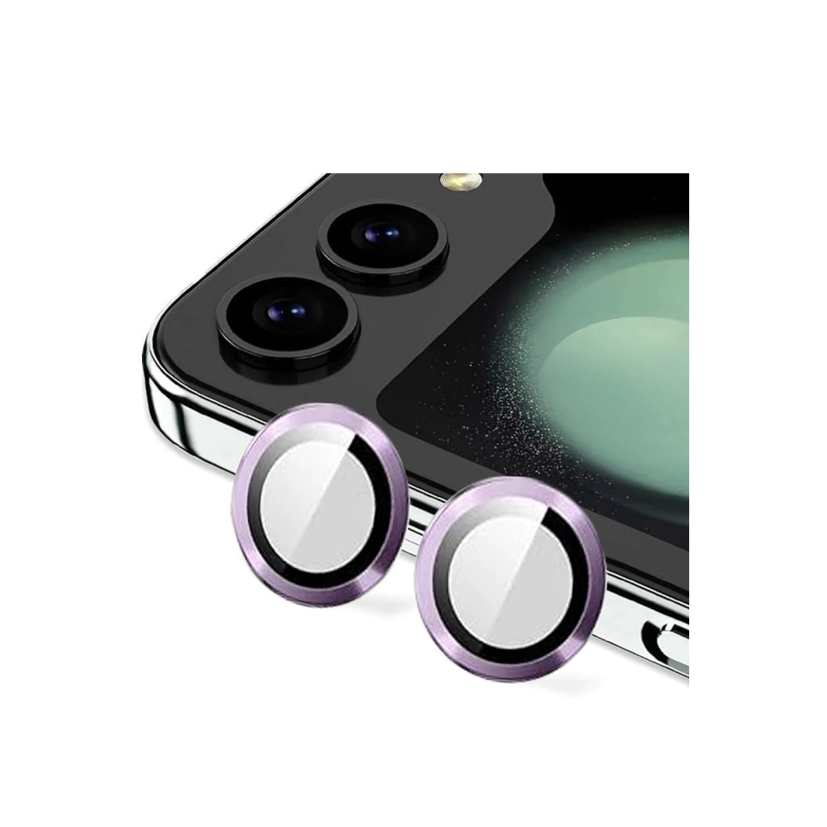 Evimdeyokyok Samsung Galaxy Z Flip 5 Valdez Metal Kamera Lens - Derin Mor
