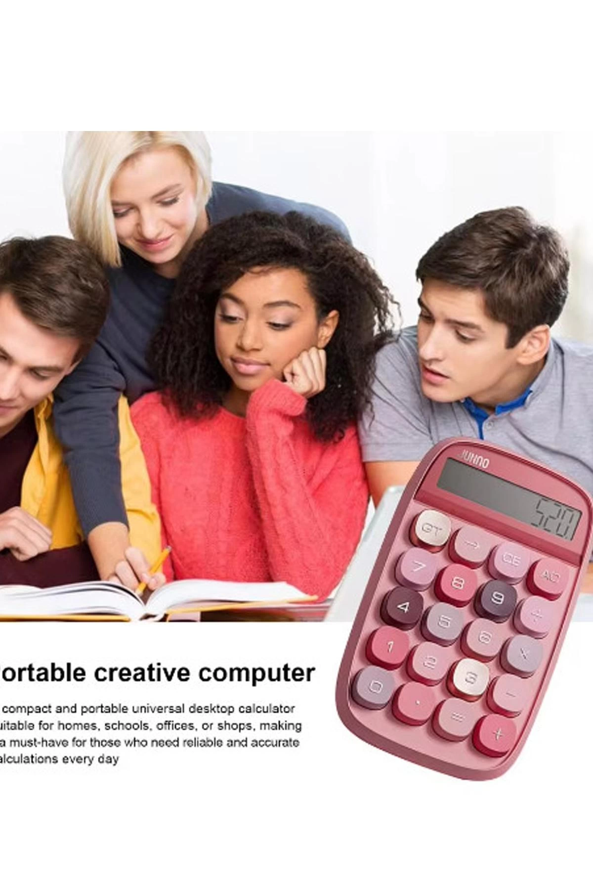 Evimdeyokyok Sevimli Kare Tuşlu 10 Haneli Ldc Ekran Hesap Makinası Kahverengı