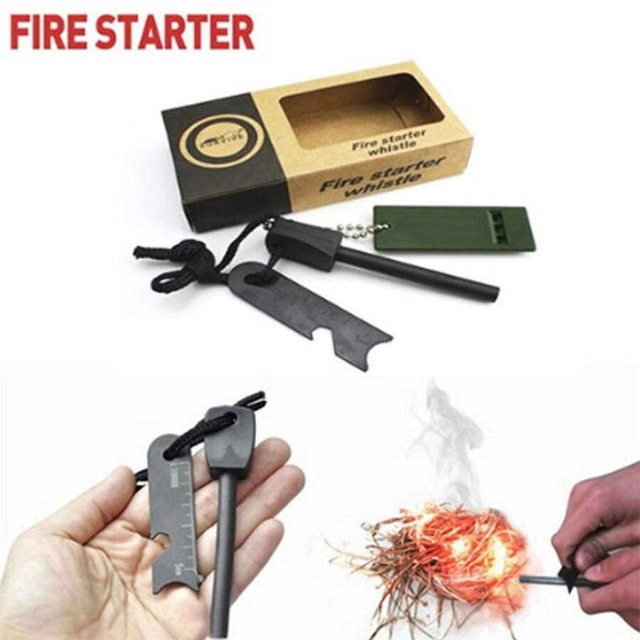 Evimdeyokyok Survive Magnezyum Çubuğu Ateş Başlatıcı Çakmak Taşı