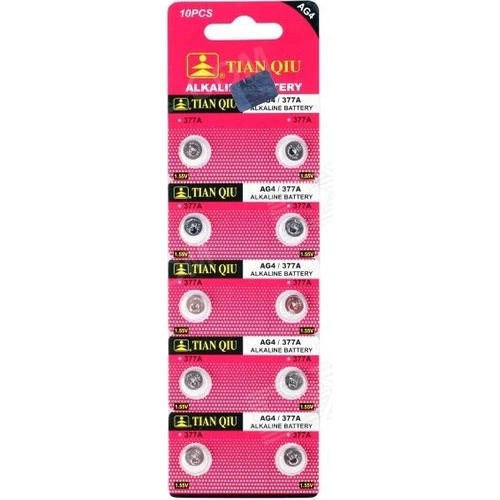 Evimdeyokyok Tianqiu Ag4 Lr626/377 Alkalin 10 Lu Düğme Pil