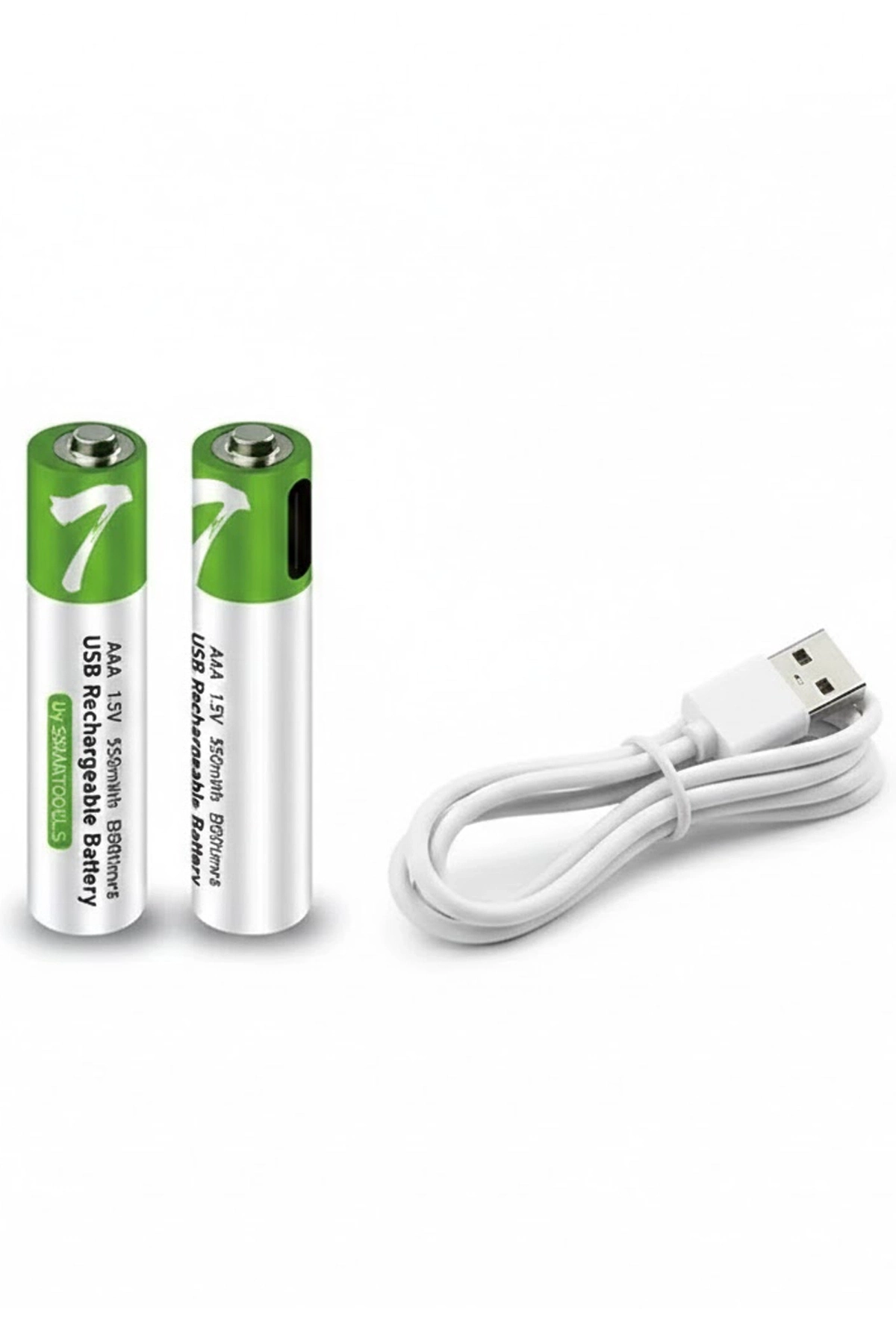 Evimdeyokyok Type-C Şarjlı 800Mwh 1.5V Şarj Edilebilir 2’Li Aaa İnce Pil - Lityum Iyon Batarya