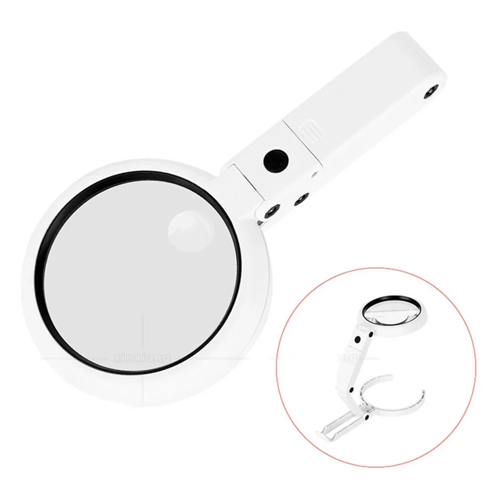 Evimdeyokyok Usb Şarj Edilebilir Katlanabilir 3.510X Büyüteç 8 Ledli Masa Ve Eliçin  Taşınabilir Büyüteç Fs90Rc