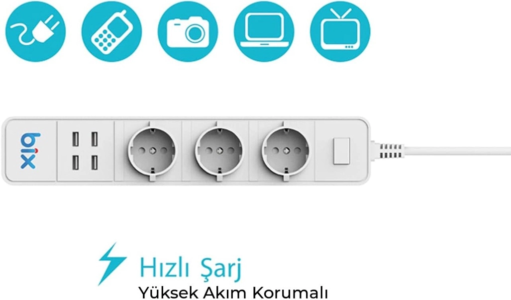 Evimdeyokyok Vtn Bp-01 Wifi Yüksek Akım Korumalı Hızlı Şarj Özellikli Akıllı Priz