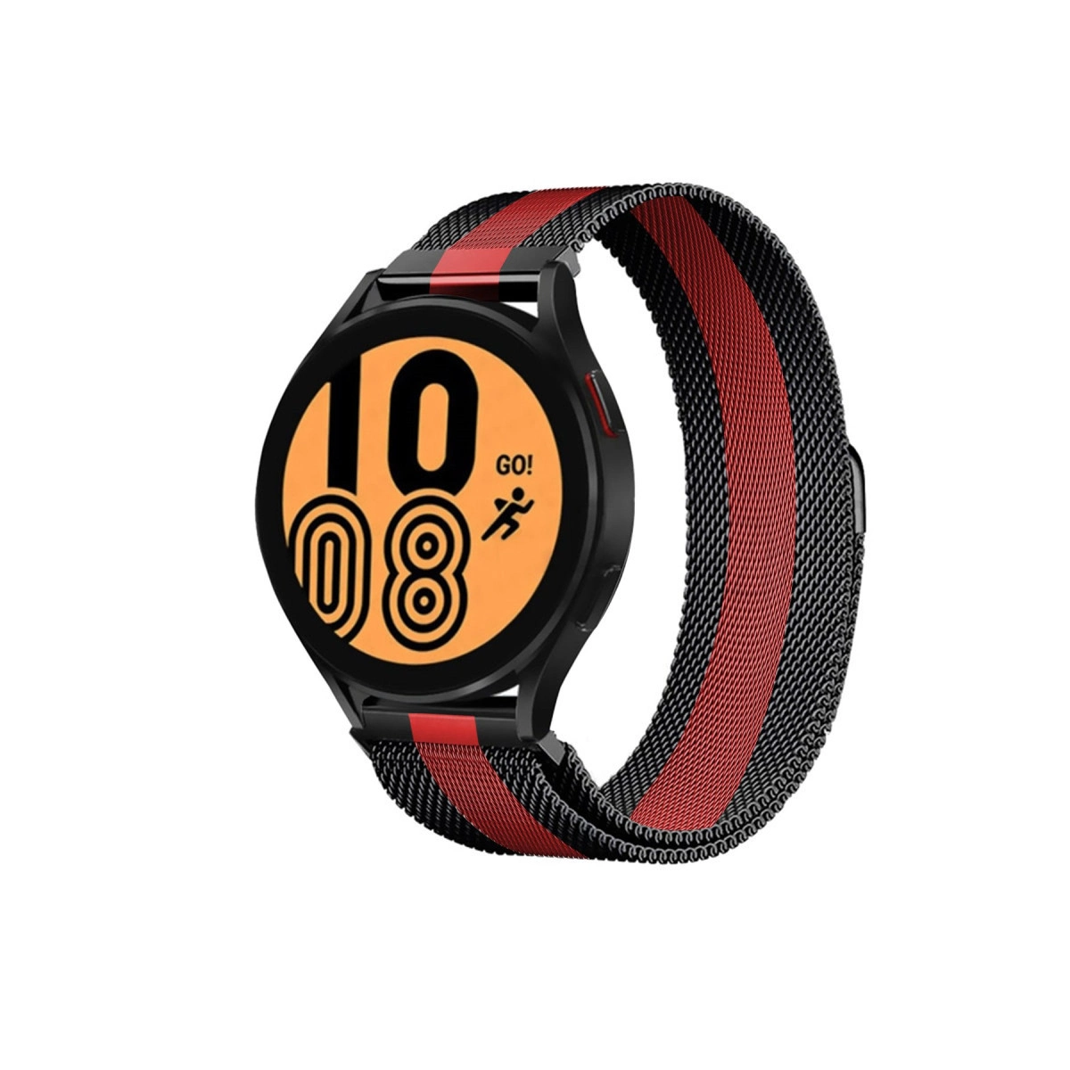 Evimdeyokyok Watch 20Mm Metal Mıknatıslı Kordon (Saat Değildir) - Siyah-Kırmızı