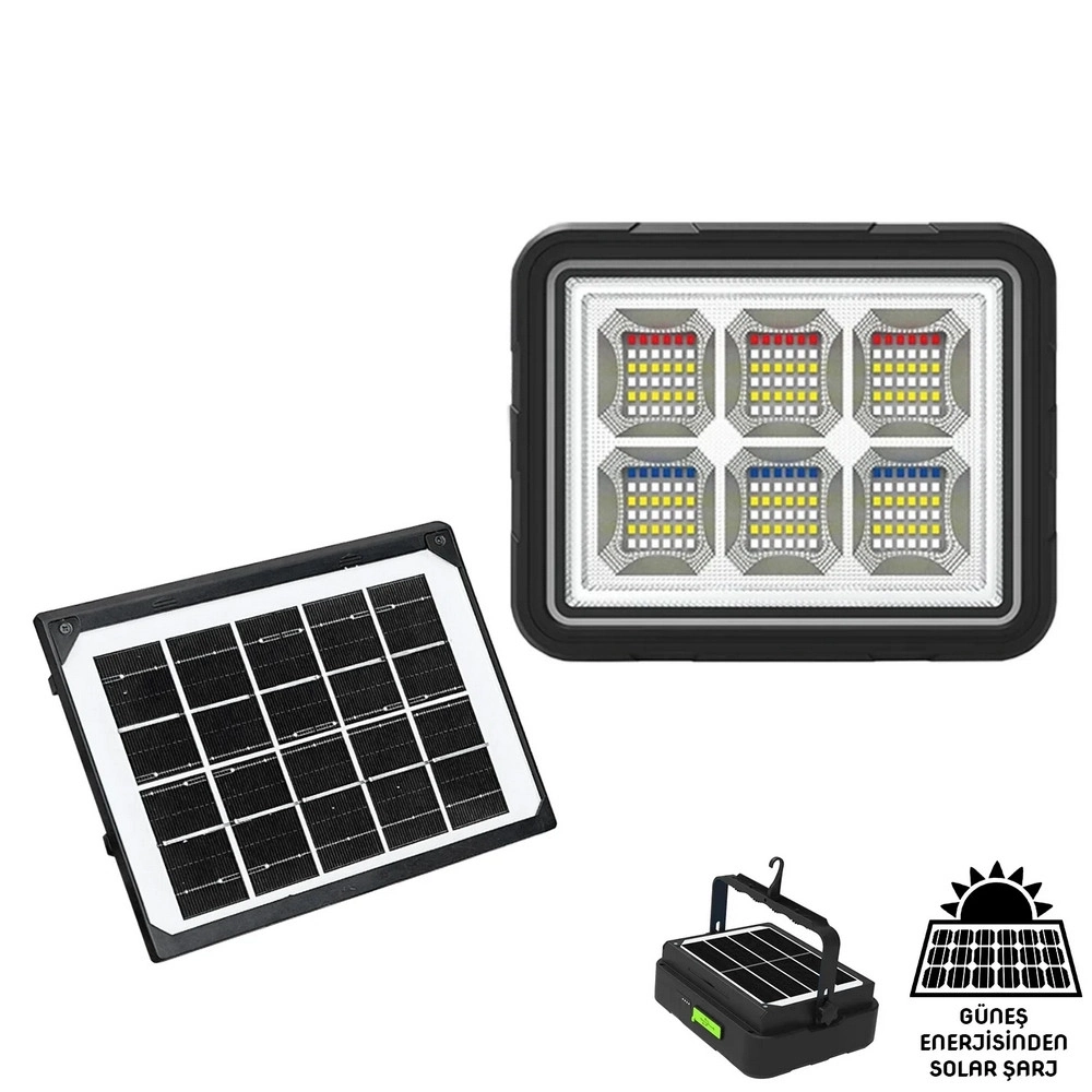 Evimdeyokyok Wison Ws-5570 150 Watt Güneş Enerjili Solar Kamp Feneri Projektör