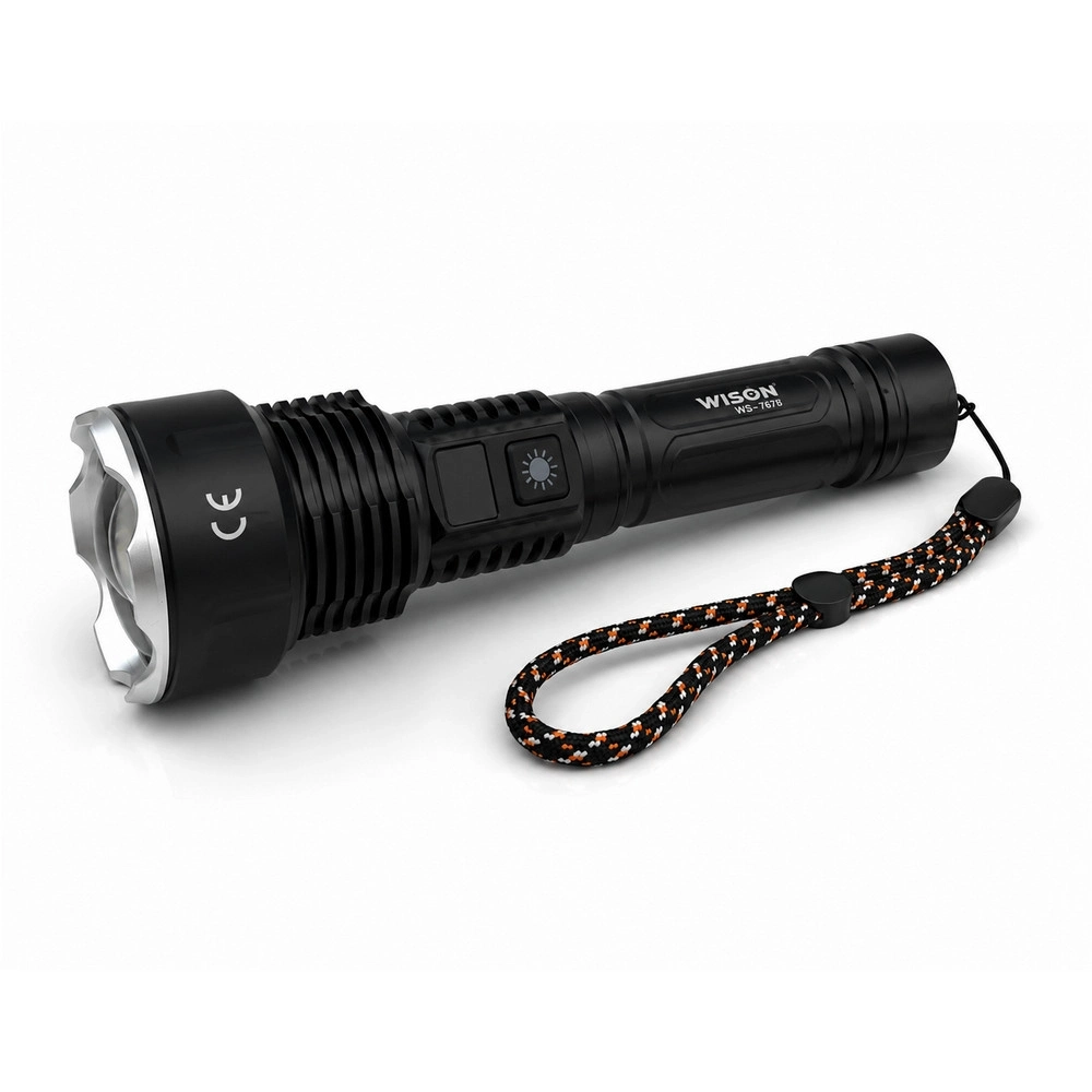 Evimdeyokyok Wison Ws-7878 30Watt 3000 Lümen Uzun Menzilli Usb Type-C Şarjlı El Feneri