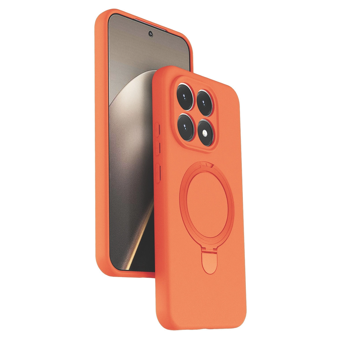 Evimdeyokyok Xiaomi Mi 15T Regal Magsafe Standlı Kapak - Turuncu