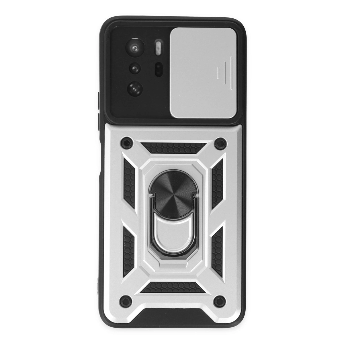 Evimdeyokyok Xiaomi Poco X3 Gt Kılıf Pars Lens Yüzüklü Silikon - Gümüş