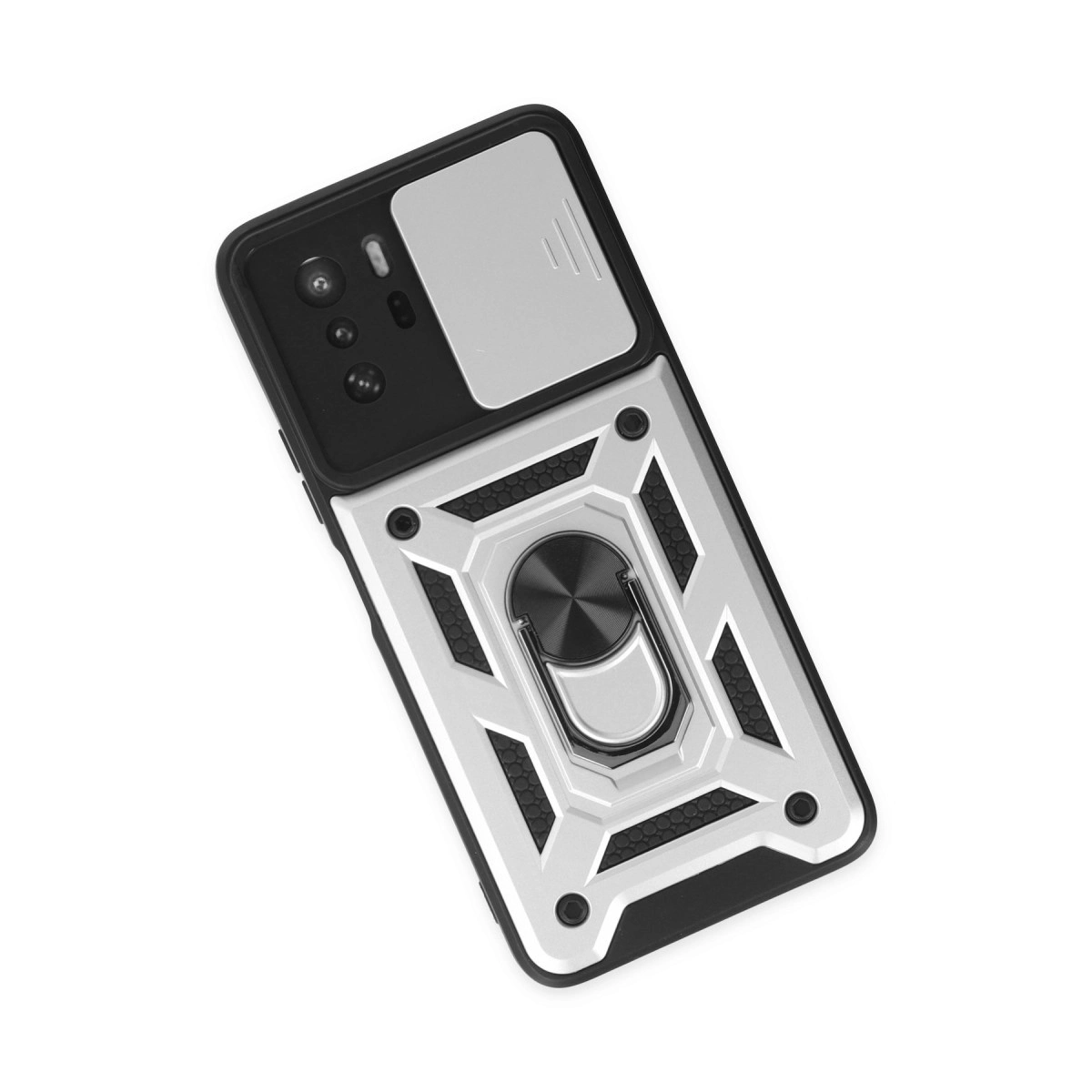 Evimdeyokyok Xiaomi Poco X3 Gt Kılıf Pars Lens Yüzüklü Silikon - Gümüş