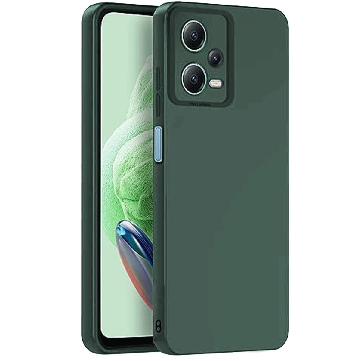 Evimdeyokyok Xiaomi Redmi Note 12 Pro 5G Kılıf Nano İçi Kadife Silikon - Koyu Yeşil