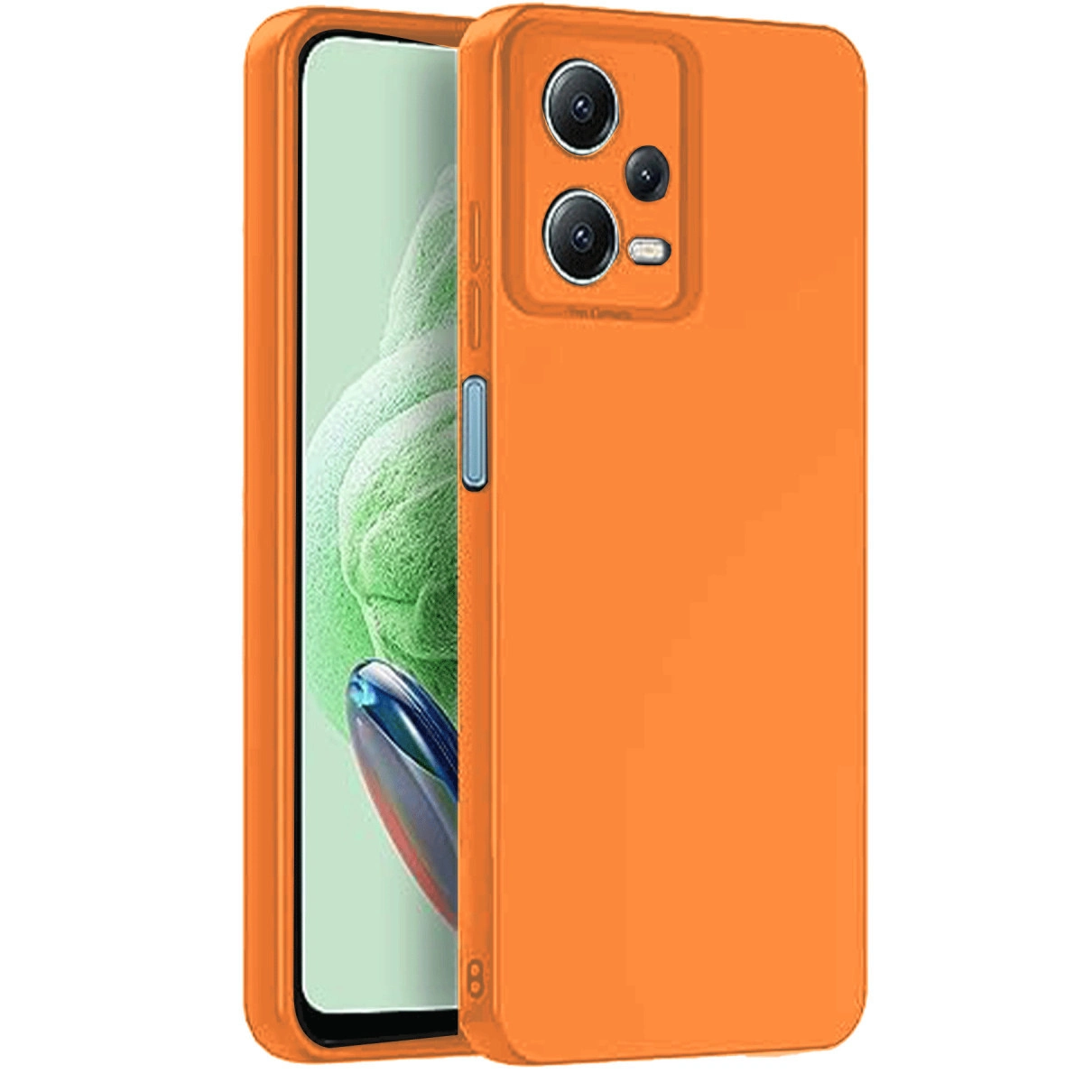Evimdeyokyok Xiaomi Redmi Note 12 Pro 5G Kılıf Nano İçi Kadife Silikon - Turuncu