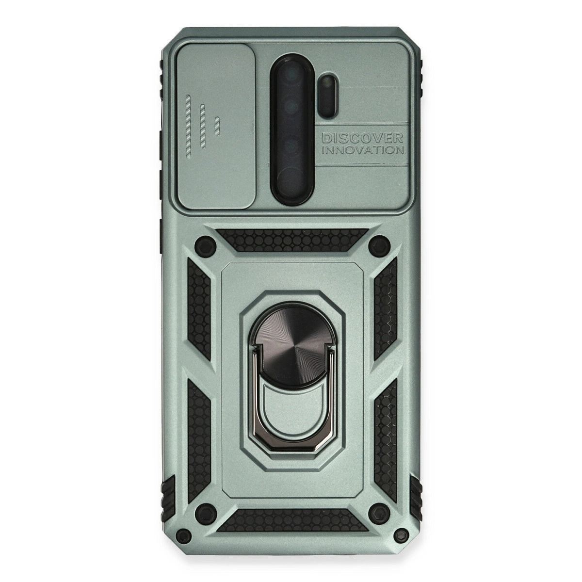 Evimdeyokyok Xiaomi Redmi Note 8 Pro Kılıf Pars Lens Yüzüklü Silikon - Yeşil