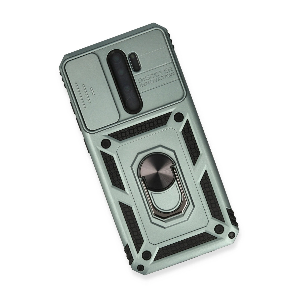 Evimdeyokyok Xiaomi Redmi Note 8 Pro Kılıf Pars Lens Yüzüklü Silikon - Yeşil