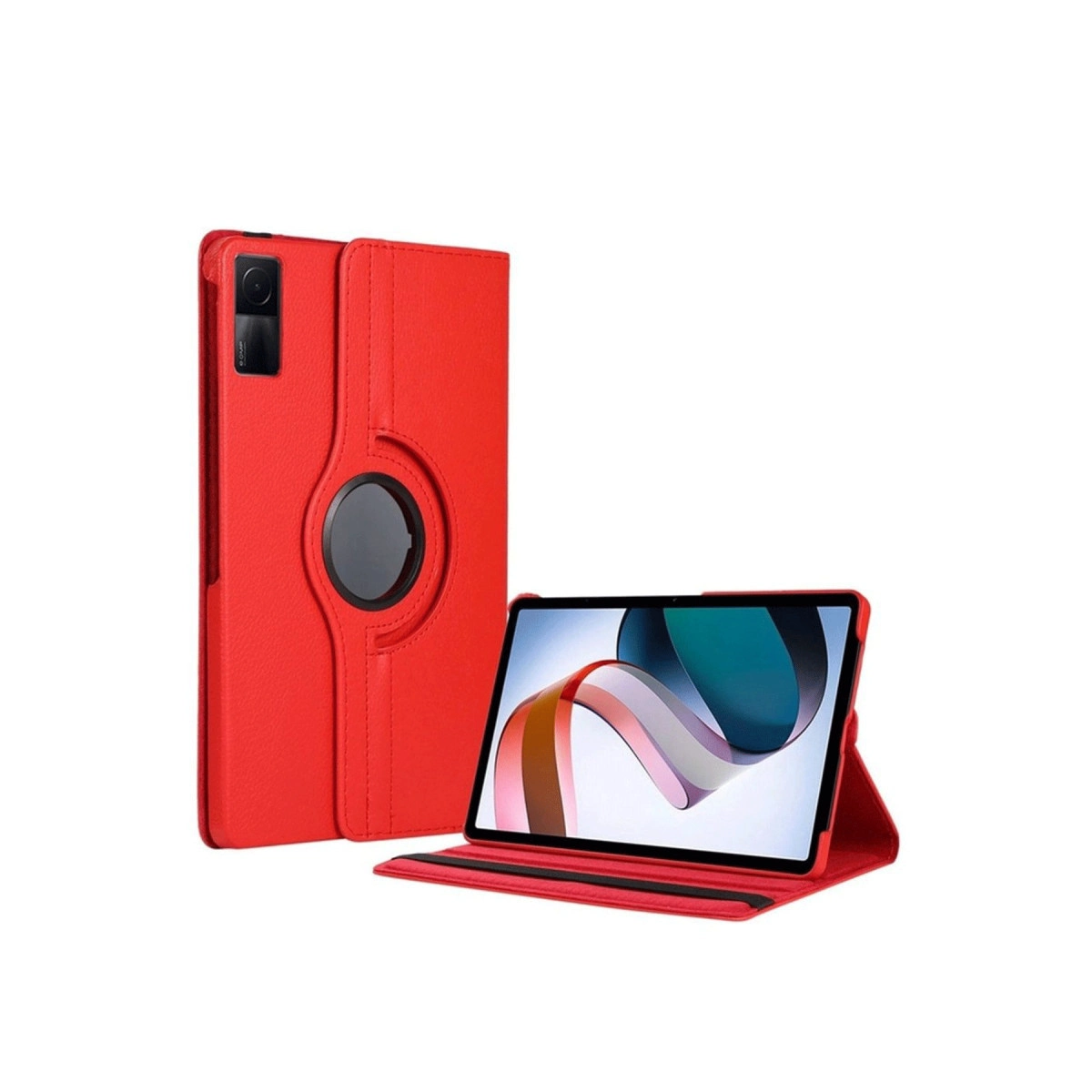 Evimdeyokyok Xiaomi Redmi Pad Se 4G Kılıf 360 Tablet Deri Kılıf - Kırmızı