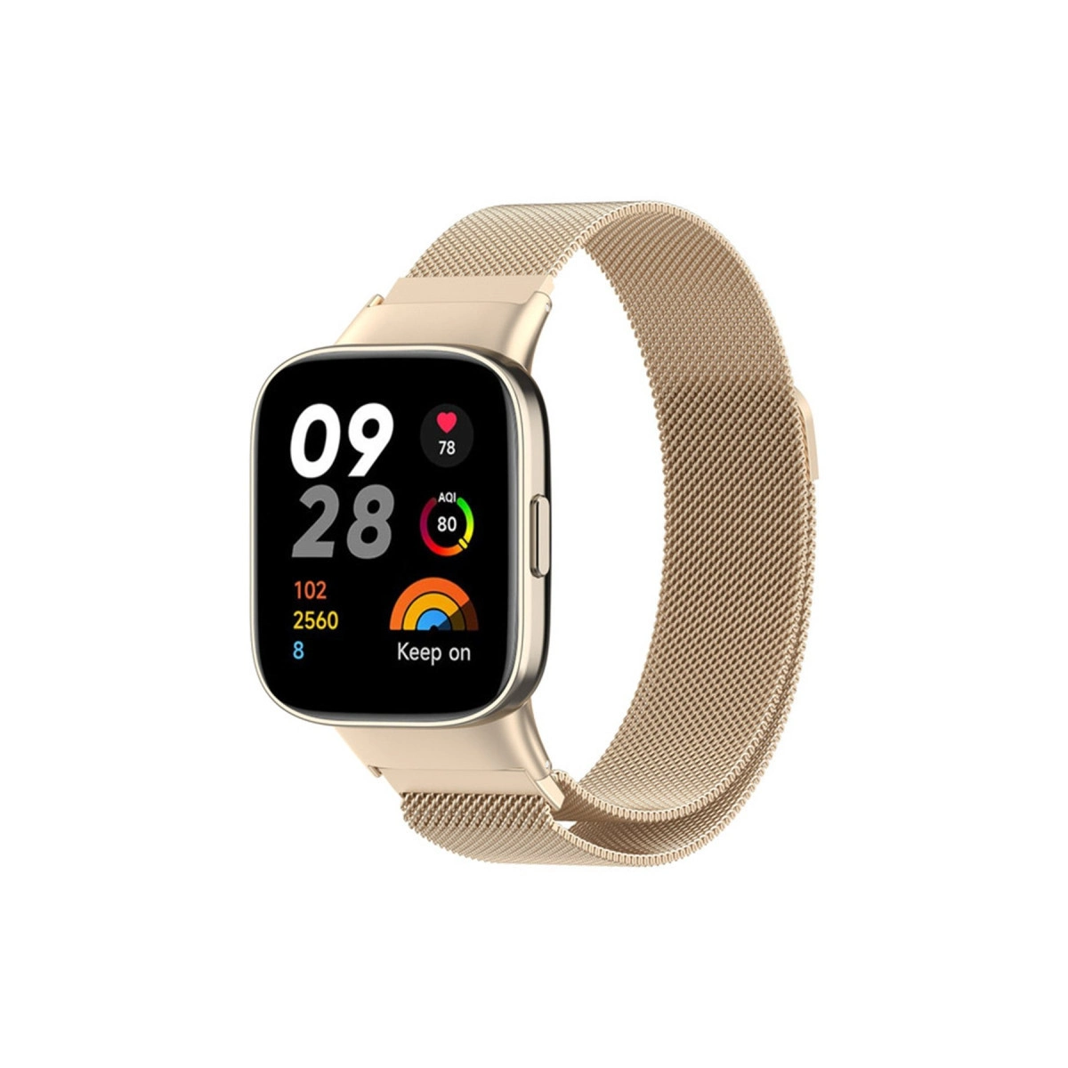 Evimdeyokyok Xiaomi Redmi Watch 3 Metal Mıknatıslı Kordon (Saat Değildir) - Metalik Gold