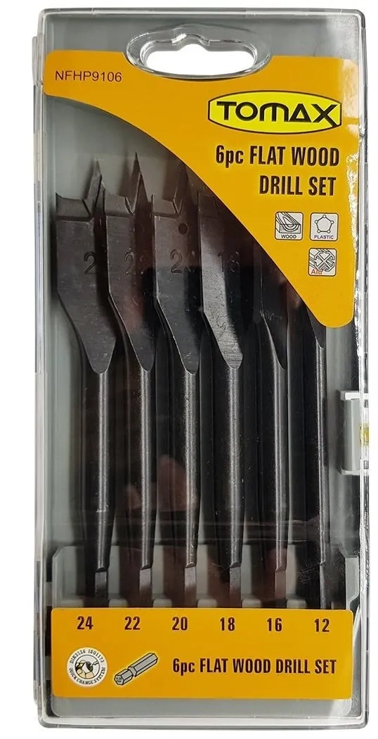 Evimdeyokyok Yaprak Ahşap Matkap Ucu Takımı 12-24 Mm - 6 Parçalı