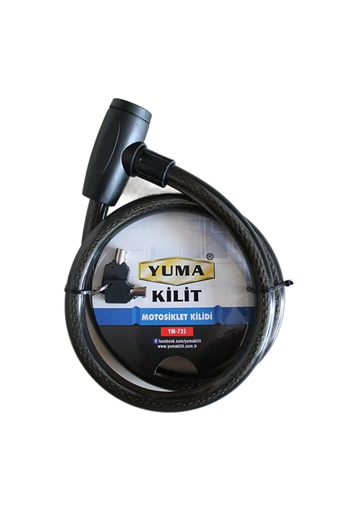 Evimdeyokyok Yuma Ym-735 120 Cm 20 Mm Motorsiklet Kilidi