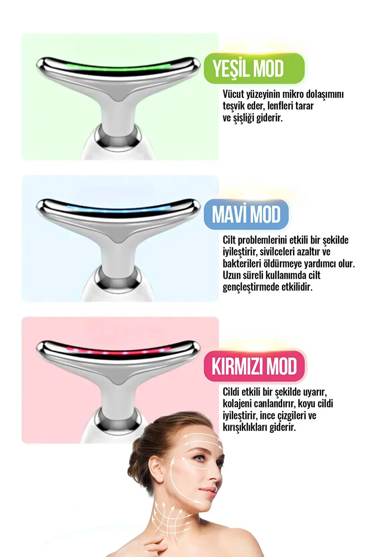 Evimdeyokyok Yüz Ve Boyun Kırşıklık Giderici Ems Güzellik Cihazı ( Gıdık,Sarkma,Kırışıklık)