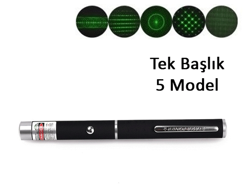 Yeşil Lazer Pointer 500 Mw 15 Km Etkili (Tek Başlık 5 Model)
