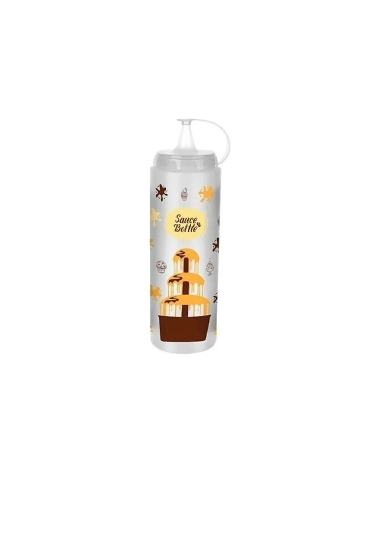 3 Adet Çikolata Sos Şişesi - Şeffaf  - 700 Ml
