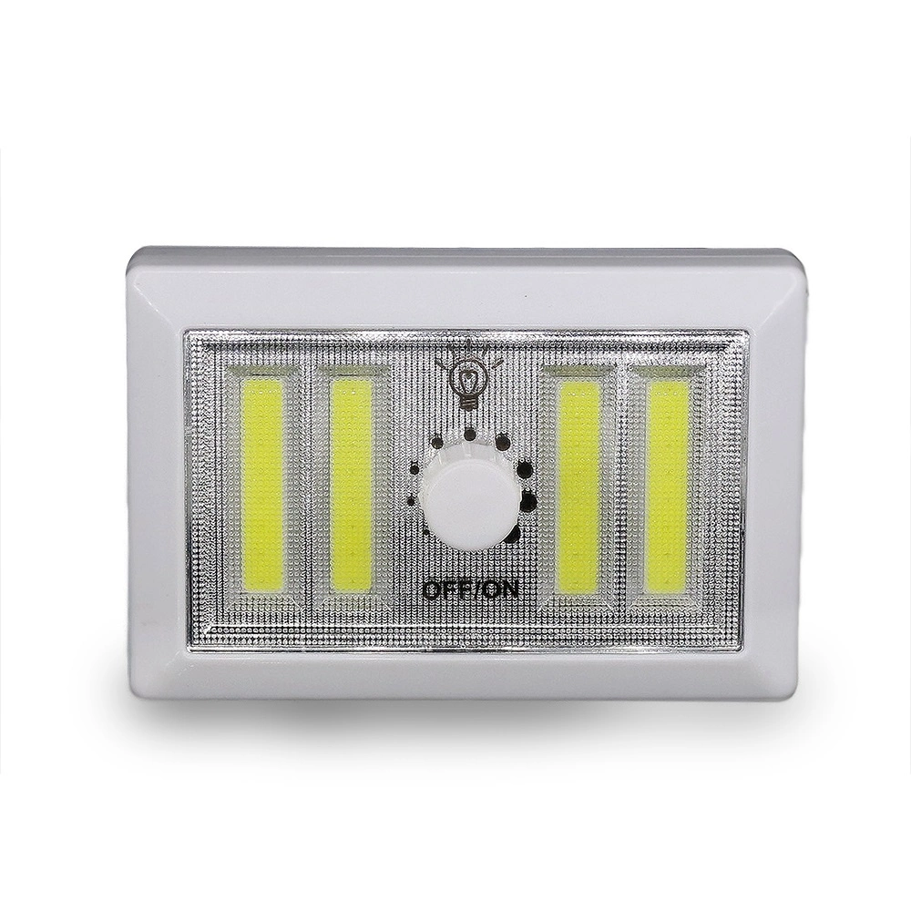 4 Ledli Pilli Led Lamba Güç Ayarlı Led Portatif Lamba Led Işık - Mıknatıslı Yapışkanlı