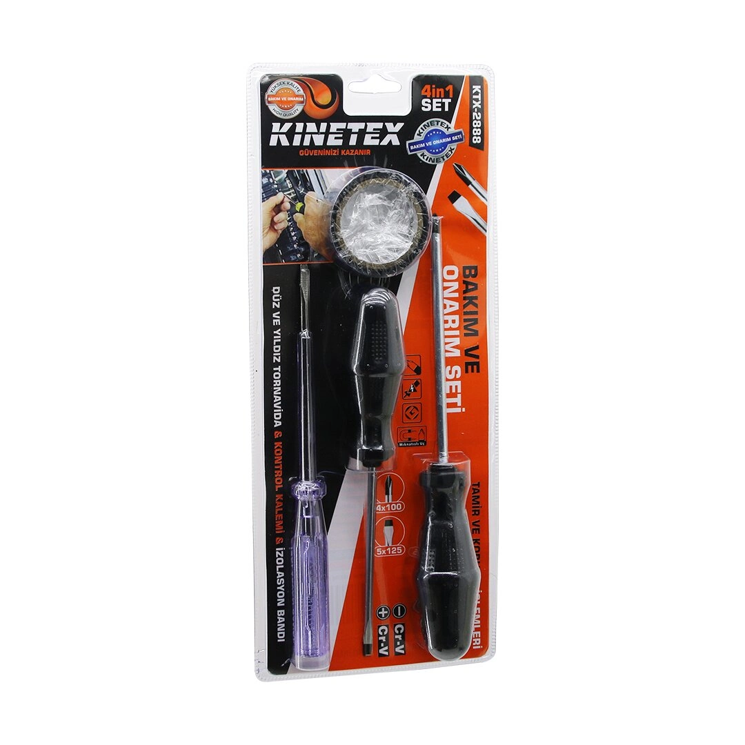 4Pcs Tornavida Çok Amaçlı Set Düz Yıldız Tornavida Kontrol Kalem Elektrik Bant