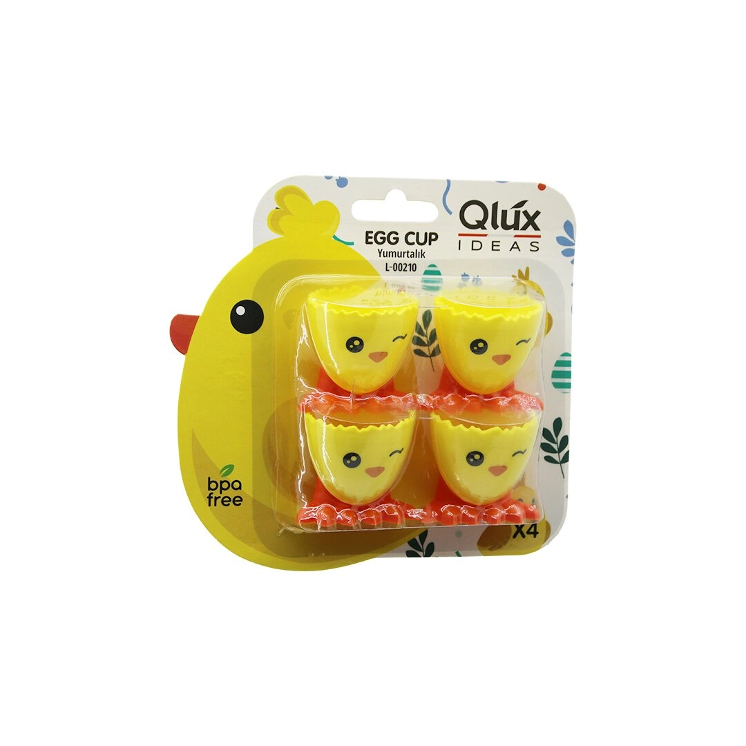 4Pcs Yumurtalık Emoji Desen Renkli Plastik Civciv Ayaklı Kırık Yumurta Kabuk Model