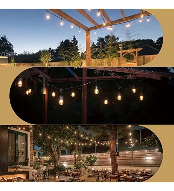 5 Metre Sabit Yanan Modlu 10 Ampul Parti Organizasyon Iç & Dış Mekan 2700K Led Aydınlatma ...