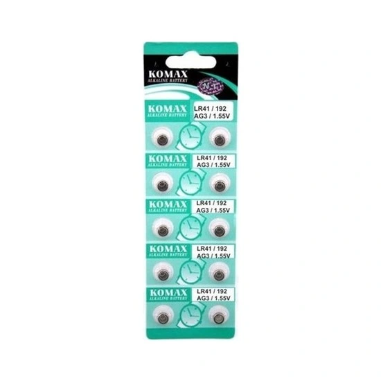 Ag3 Saat Pili - Düğme Pil 10Lu Paket Lr41/192 1.55V