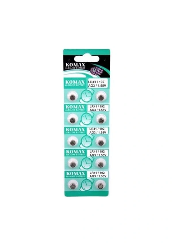 Ag3 Saat Pili - Düğme Pil 10Lu Paket Lr41/192 1.55V