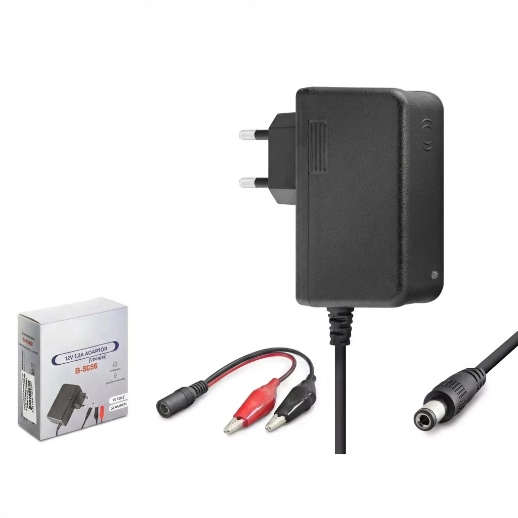 Akü Şarj Cihazı 12V 2.5A 30W Krokodil Uç Akü Şarj Adaptörü
