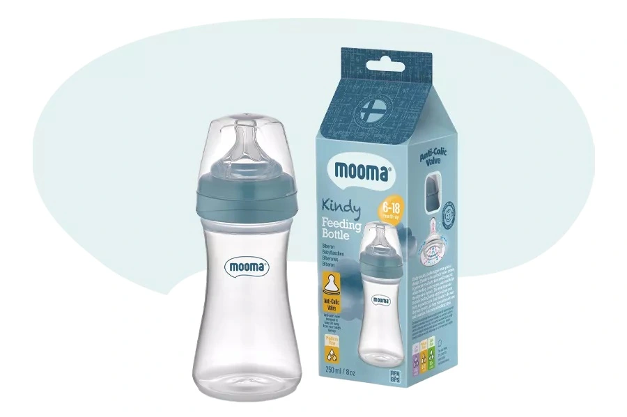 Biberon Anti Kolik Biberon 250 Ml Kapaklı Biberon 6 - 18 Ay (Orta Akış)