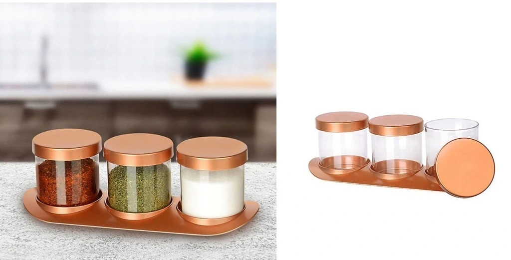 Bronz Baharat Seti Lüx 3Lü Set