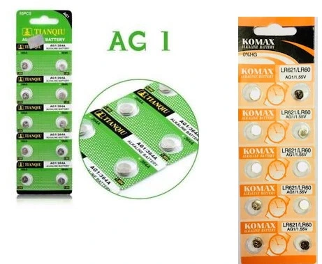 Buton Pil - Saat Lazer Hesap Makinesi Pili 10Lu Paket  Ag1 Lr621/Lr60 1.55V