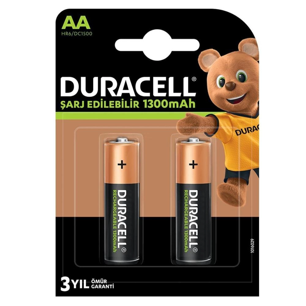 Duracell 1.2V 1300Mah Aa Şarj Edilebilir Kalem Pil 2 Li Paket
