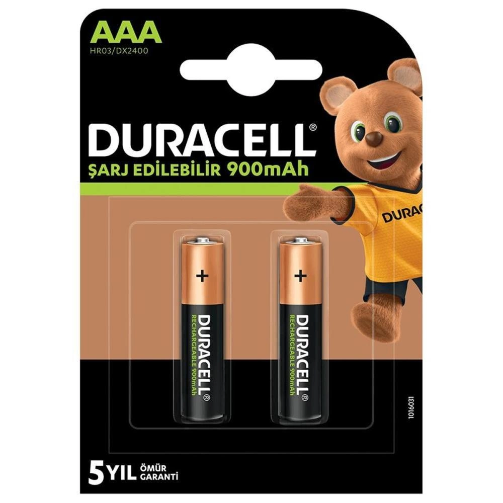 Duracell 1.2V 900Mah Aaa Şarj Edilebilir İnce Kalem Pil 2 Li Paket